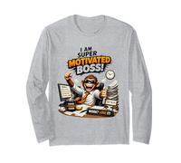 Motivated Boss Monkey Office Motivation Funny Work Gifts Long Sleeve T-Shirt