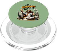 Motivated Boss Monkey Office Motivation Funny Work Gifts PopSockets PopGrip for MagSafe
