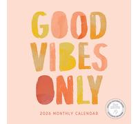 Motivation Calendar 2026 | Good Vibes Only | 12" x 24" Inspirational Wall Calendar 12 Month | Marble City Press | Quote, Hand-drawn, Inspiration and Positivity | 2026-2027 Calendar