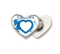 Motivation Constellation Capricorn Love Heart Metal Pin Brooch Clip Love