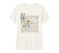 Motivation Inspiration Affirmation Quote Life is Like A Book Premium T-Shirt