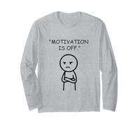 Motivation is Off Funny Lazy Mood Line Art Long Sleeve T-Shirt