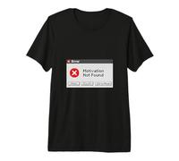 Motivation Not Found Funny Retro Computer Error Graphic Premium T-Shirt