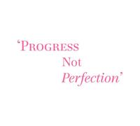 Motivation Progress Not Perfection Wall Stickers Paster Paper 28x63.1cm Easy Installation Pink