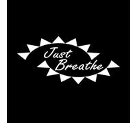 Motivation Quote Words Inspiring Just Breathe Letters Wall Decals 42x89.9cm Removable Without Leaving Glue White