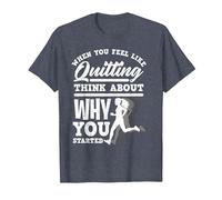 Motivation Runners Motivational Running T-Shirt, Men, Heather Blue, 3X-Large
