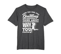 Motivation Runners Motivational Running T-Shirt, Men's Big and Tall, Dark Heather Grey, 2X Tall