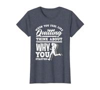 Motivation Runners Motivational Running T-Shirt, Women, Heather Blue, Small