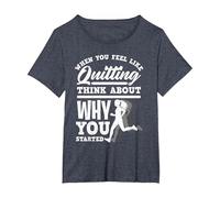 Motivation Runners Motivational Running T-Shirt, Women's Plus, Heather Blue, 4X