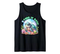 Motivation TAKE IT EASY Funny Turtles Tank Top