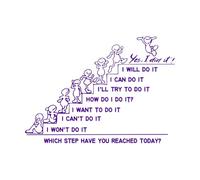 Motivation Wall Decals Quote Which Step Have You Reached Today Decal Office Sticker Bedroom Nursery Home Decor Art Murals Extra Large - 74x105cm