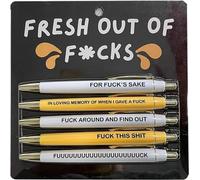 Motivational Badass Pen Set - Funny Pens Swear Word Daily Pen Set, Inspiration Pens,Swear Word Daily Ballpoint Pen Set,School Office Home Funny Office Gifts (Fresh out)