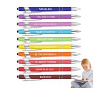 Motivational Ballpoint Pens, Touch Screen Ballpoint Pen | Multifunctional Metal Touch Screen Pen - 10X Portable Touch Pen, Novelty Ballpoint Pens for School and Home