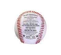 Motivational Baseball to My Grandson You Will Personalized Printed Baseballs for Players from Grandparents/Dad Graduation Birthday Ornament Pack (White, One Size)