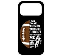 Motivational Bible Verse Christian Gifts Football Case for iPhone 17 Pro Max