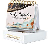 Motivational Calendar - Daily Flip Calendar with Inspirational Quotes, 5.5" x 4.8", Undated Desk Perpetual Calendar, Inspirational Gifts & Office Decor for Women, Men