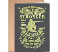 Motivational card for soldier, veteran with envelope | A great inspirational card to show appreciation for a militar on a special day (Birthday, retirement, graduation...)