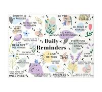 Motivational Daily Reminder Wall Art Poster - Kid Positive Affirmations Wall Art Canvas Posters, Inspirational Quotes Wall Poster for Nursery Bedroom Classroom Office Decor 12" x 16"