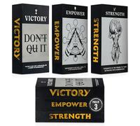 Motivational Decorative Books for Home & Office Decor - 3-Pcs Designer Books Decor Set with Hidden Storage - Fake Faux Books for Coffee Table Decoration - Display Books for Living Room & Shelves