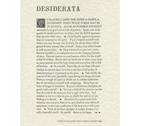 Motivational Desiderata Poem by Max Ehrmann (Parchment G, 11 x 14)
