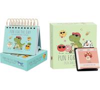 Motivational Desk Calendar 2026, Funny Daily Tear Off Perpetual Desktop Calendars with Pun A Day and Inspirational Quotes Office Gift for Coworkers Friends (Green+Blue)