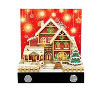 Motivational Desk Calendars 3D Timepiece Calendar 2026 Shark Paper Art Memo Pad With 52 Week Calendars AT-A-GLANCE 2026 Wall Calendar(Christmas House)