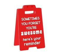 Motivational Desk Decor - Encouraging, 1 Piece Affirmation Sign for Female Professionals, Acrylic Tablet with Positive Sayings, Home Office, Uplifting Block for Work, Cubicle and Study