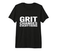 Motivational Distressed Typography, Grit Changes Everything Premium T-Shirt
