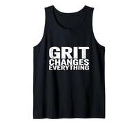 Motivational Distressed Typography, Grit Changes Everything Tank Top