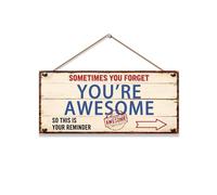 Motivational Gifts Inspirational Gifts Positive Affirmation Gift Inspirational Wall Decor, Wooden Wall Art Decor House Signs and Plaques Garden Plaques Wooden Sign, You're Awesome