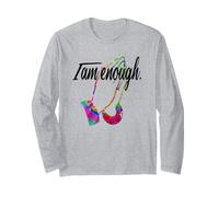 Motivational I AM Enough Colorful Praying Hands Long Sleeve T-Shirt