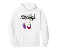 MOTIVATIONAL " I AM ENOUGH " Colorful Praying Hands Pullover Hoodie