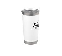 Motivational I AM Enough Large Bold Black Designed Stainless Steel Insulated Tumbler