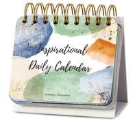 Motivational & Inspirational Daily Calendar - Daily Flip Calendar with Inspirational Quotes, 5.5" x 4.8", Undated Perpetual Office Desk Decor, Office Desk Accessories, Inspirational Standing Flip
