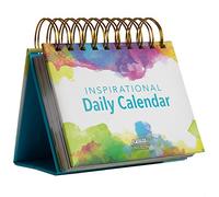Motivational & Inspirational Perpetual Daily Flip Calendar with Self-Standing Easel (Watercolors)