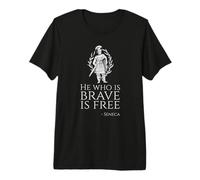 Motivational Inspiring Seneca Quote Ancient Roman Philosophy Premium T-Shirt