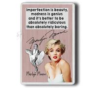 Motivational Magnet Beauty Marilyn Quote Fridge Magnet Best friend Daughter Mum gift Monroe Magnet 6 x 9 cm, UK seller