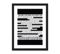 Motivational Manifesto Advice Typography Black White Large Art Print Poster Wall Decor 18x24 inch Supplied Ready To Hang With Included Mount Brackets