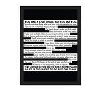 Motivational Manifesto Advice Typography Black White Large Framed Art Print Poster Wall Decor 18x24 inch