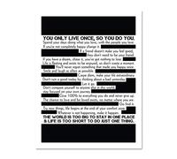 Motivational Manifesto Advice Typography Black White Large Framed Art Print Poster Wall Decor 18x24 inch