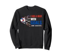 Motivational Mens Patriotic I am a Man with Goals Soccer Sweatshirt