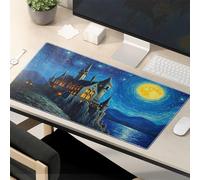 Motivational Mouse Pad Castle By The Lake Under A Starry Night Mouse Pad Funny Office Supplies Funny Mouse Pads For Work