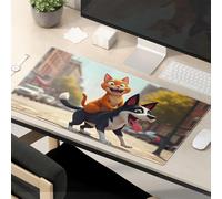 Motivational Mouse Pad Cat And Dog Adventure In The City Mouse Pad Funny Office Supplies Funny Mouse Pads For Work