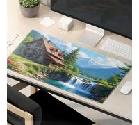 Motivational Mouse Pad Idyllic Cottage By The Waterfall Mouse Pad Funny Office Supplies Funny Mouse Pads For Work