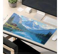 Motivational Mouse Pad Serene Cabin By The Lake And Mountains Mouse Pad Funny Office Supplies Funny Mouse Pads For Work