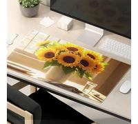 Motivational Mouse Pad Sunflower Bouquet And Seafood On The Table Mouse Pad Funny Office Supplies Funny Mouse Pads For Work
