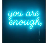Motivational Neon Sign "You are Enough," | for Gym, Home or Office | Custom LED Neon Sign | Inspirational Wall Art