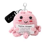 Motivational Octopus Figure - Positive Animal Toy, Inspirational Octopus Model | Mindfulness Courage Saying Card Gift Decorative Object Collectible Learning Aid for Friends Girls Students
