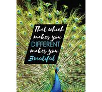 Motivational Peacock Different Beautiful Large Wall Art Print