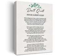 Motivational Poem Don't Quit Canvas Wall Art Office Home Decor Inspirational Poetry Minimalist Poster Picture Artwork 11.5"x15" (Wooden Framed)
